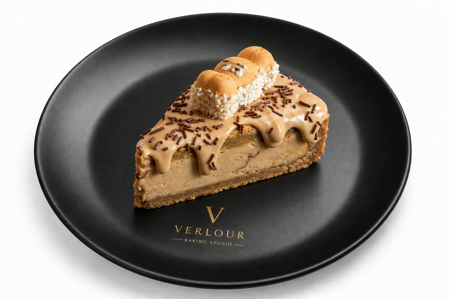 White Chocolate Hazelnut Cookie Pie Slice